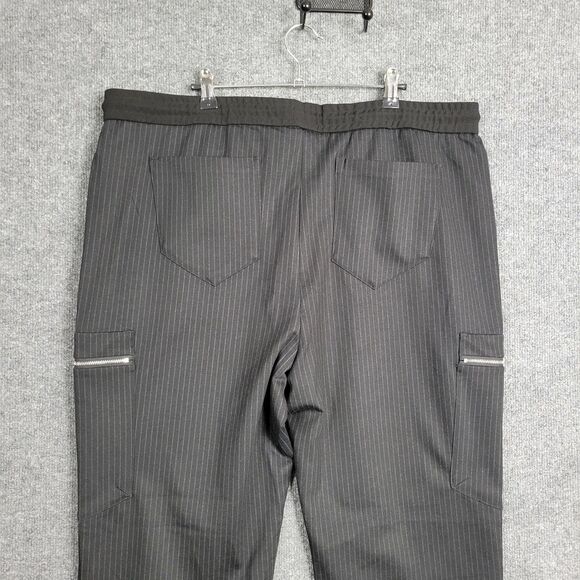 NWT INDUSTRY Republic Clothing Black Pinstripe Drawstring Stretch Pants SIZE XL - Picture 6 of 13